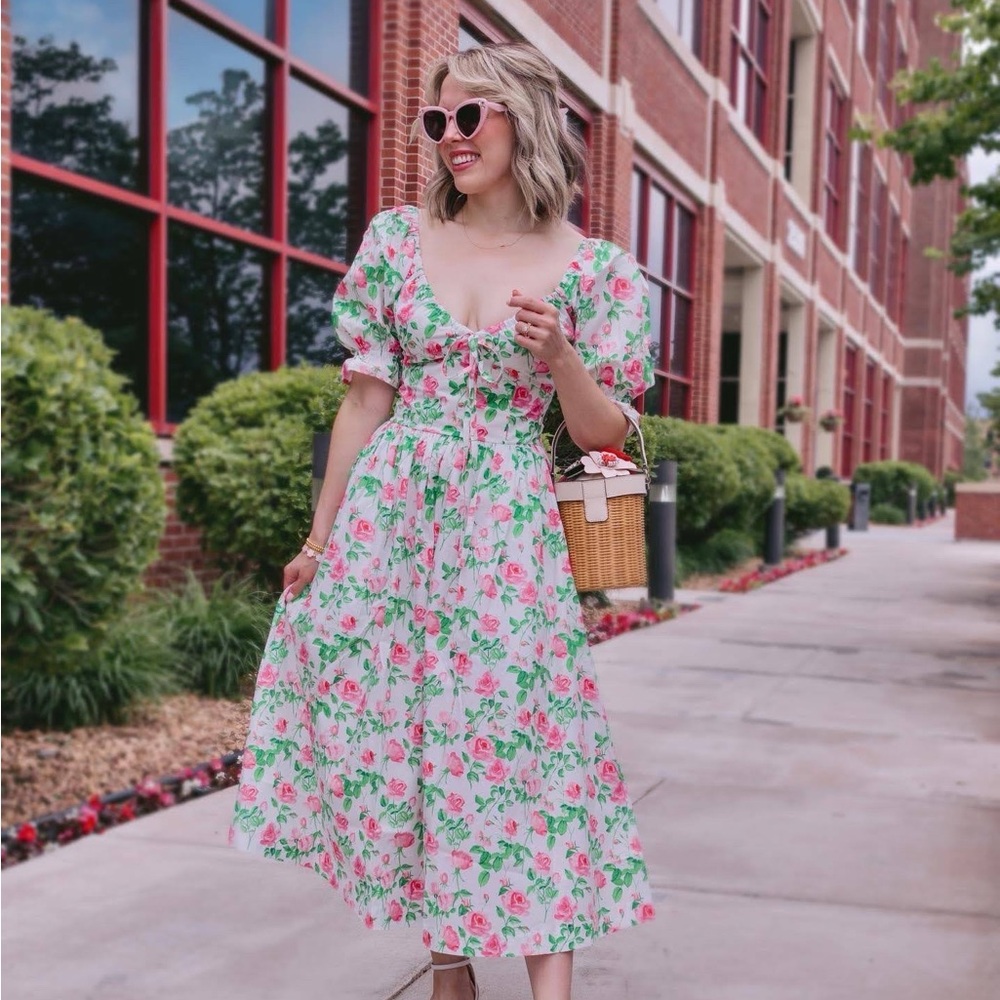 Hill House Home Pink Roses Ophelia Dress